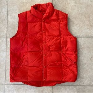 Lands’ End goosedown orange puffer vest